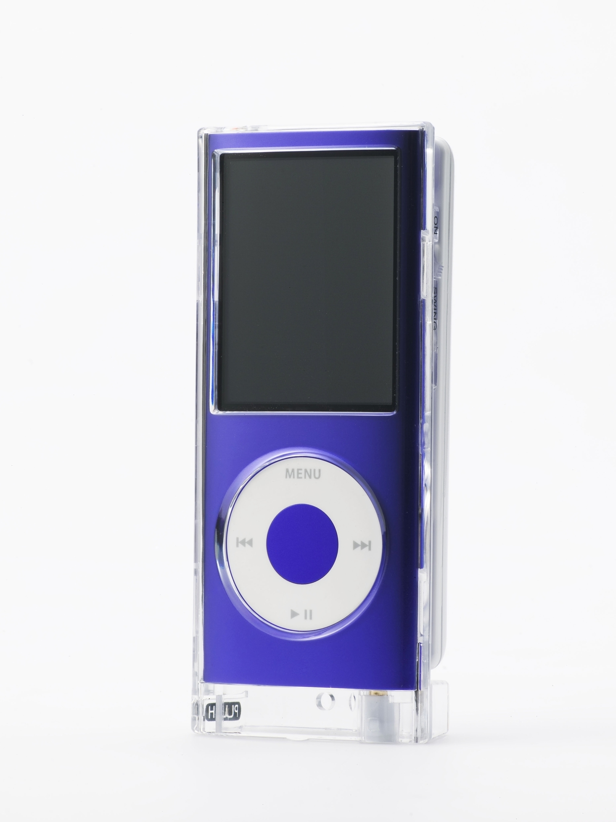 BLUEDOT、iPod nano 第4世代用のクリアケース一体型アンプ搭載ステレオ