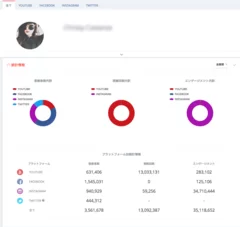 クロスプラットフォーム対応のクリエーター詳細分析
