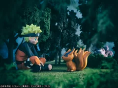 『G.E.M.シリーズ 外伝！　NARUTO-ナルト- 疾風伝　うずまきナルトと尾獣たち』向かい合ううずまきナルトと九尾[九喇嘛(クラマ)]