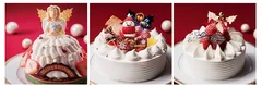 左から　ジュリエット／クリスマス 生デコレーションケーキ　直径 約15cm／クリスマス 生デコレーションケーキ　直径 約12cm