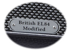 “British EL84 Modified”バッジ