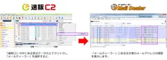 速販C2とメールディーラー連係イメージ