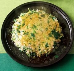 豆苗と鶏ひき肉のレンジ蒸し　しょうがあんかけ