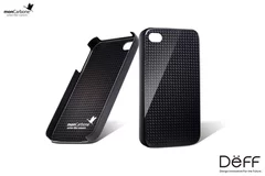 monCarbone HoverCoat iPhone4 Carbon Fiber Case Midnight Black 