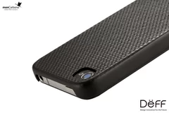 monCarbone HoverCoat iPhone4 Carbon Fiber Case Mystery Black 