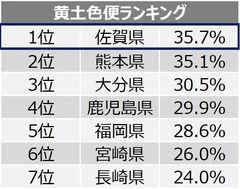 黄土色便ランキング