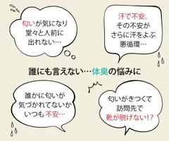 誰にも言えない体臭の悩みに