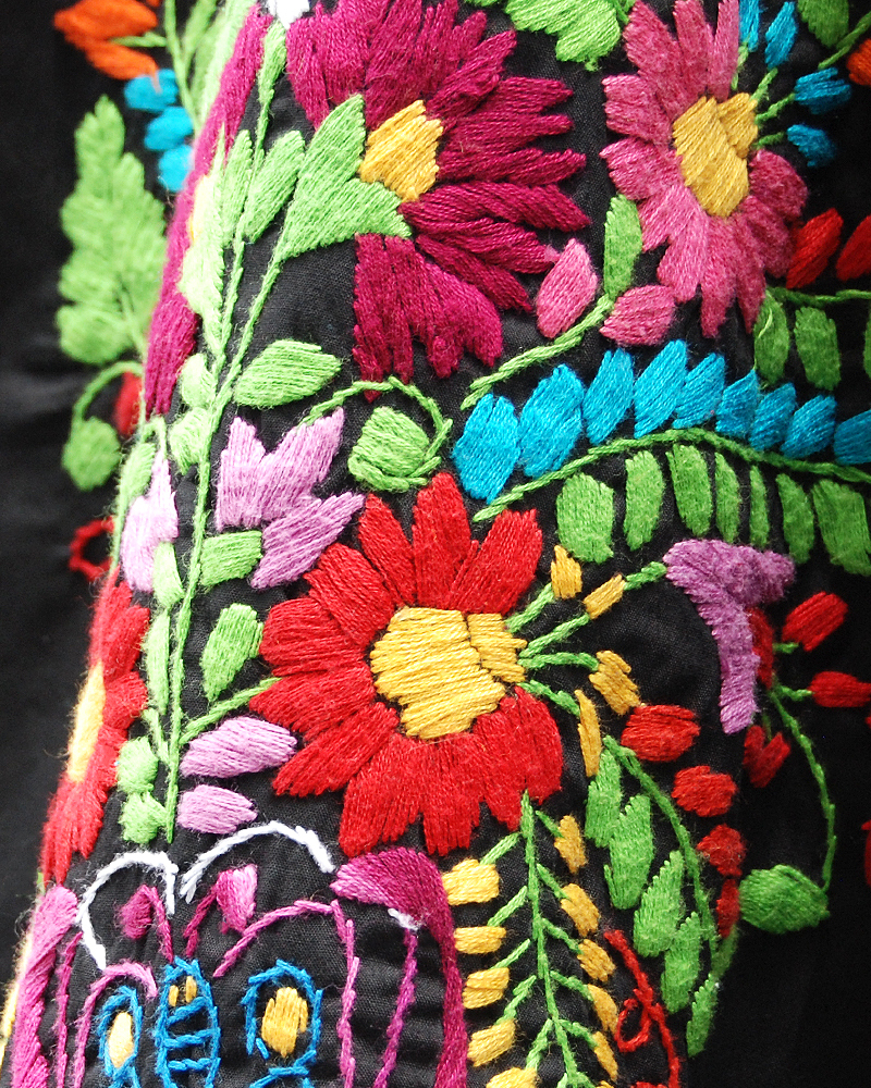 メキシコ刺繍 グアテマラ 手刺繍 星座 布 ハギレ 生地 エスニック アジアン素材/材料