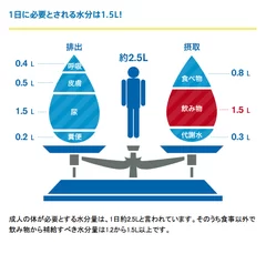 1日に必要とする水分量