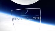 飛行するスペース・バルーン社のロゴ映像