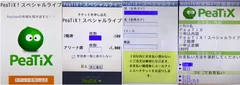 「PeaTiX」フィーチャーフォン画面