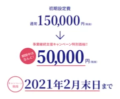 事業継続支援キャンペーン特別価格でご提供