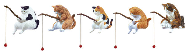 釣り糸を垂れる姿に癒される猫たちのカプセルフィギュアが誕生 釣り日和 猫たちのひまつぶし 全5種を発売 ふちに座ってのんびり まったり 株式会社エールのプレスリリース