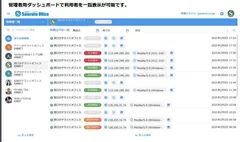 管理者用ダッシュボードで利用者の一覧表示が可能