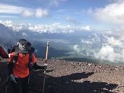 登山中の景色