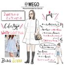 WEGO　2WAYティアードミニワンピース　グラフィックレコード