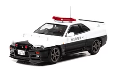 RAI'S 1/43 日産 スカイライン GT-R (BNR34) 2000 埼玉県警察高速道路交通警察隊車両(803)：左前