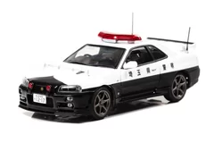 RAI'S 1/43 日産 スカイライン GT-R VspecII (BNR34) 2002 埼玉県警察高速道路交通警察隊車両(854)：左前