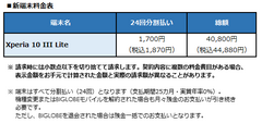 新端末料金表