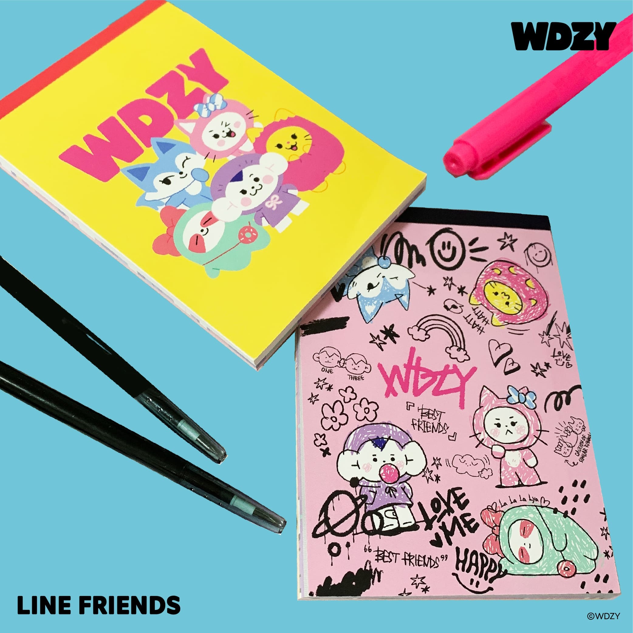 LINE FRIENDSとITZYが生んだキャラクター「WDZY」のグッズエスケイ