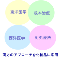 東洋医学と西洋医学を化粧品に応用