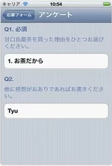 アンケートフォーム