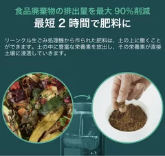 最短2時間で肥料に