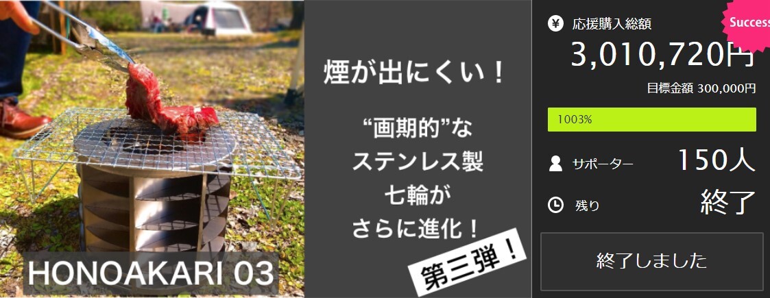 進化を遂げた「国産純チタン製七輪グリル」が、2022年5月下旬より支援 ...