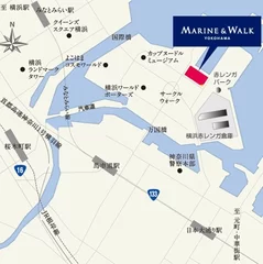 MARINE & WALK YOKOHAMA位置図