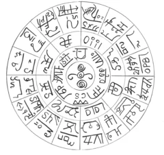 龍体文字フトマニ図(龍体文字-縮図)森 美智代