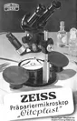 ZEISS JENA製 顕微鏡のポスター