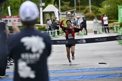 100km女子トップゴール渡邉選手