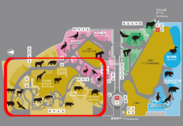 天王寺動物園　アフリカ・サバンナゾーン案内図