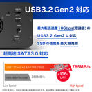 USB3.2Gen2×1 & SATA3.0対応