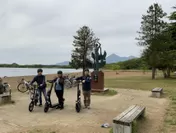猪苗代湖サイクリングコースからの眺め