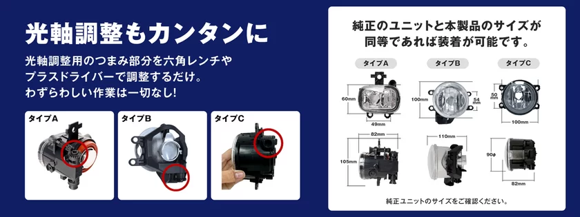 瞬く間に売り切れた3色切り替えLEDフォグランプ
「トリチェン(R)」にフォグランプユニットセットが7/30新登場！