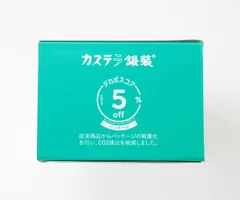 パッケージ底面にCO2削減「デカボスコア」記載