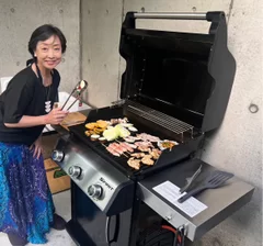 LECEB SESOKO VILLA Seaside deluxe suite BBQスペースにて