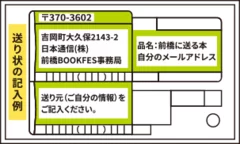 「前橋に送る本」発送伝票イメージ