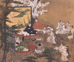 2.花下群舞図屏風 六曲一双（部分）桃山時代 17世紀初期 神戸市立博物館 展示期間 11月6日から12月15日