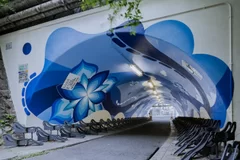 Mural by HITOTZUKI Courtesy of Shibuya Arrow Project