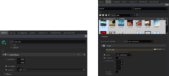 オブジェクトのプロパティ(左)と新たに分離されたリソースプロパティウィンドウ(右)
