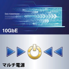 10GbE転送と2系統の電源供給