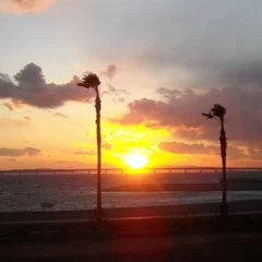 二色の浜の夕陽