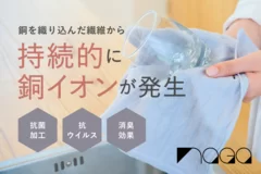 抗菌・殺菌作用を持つ銅繊維フィルターを織り込んだキッチンタオル