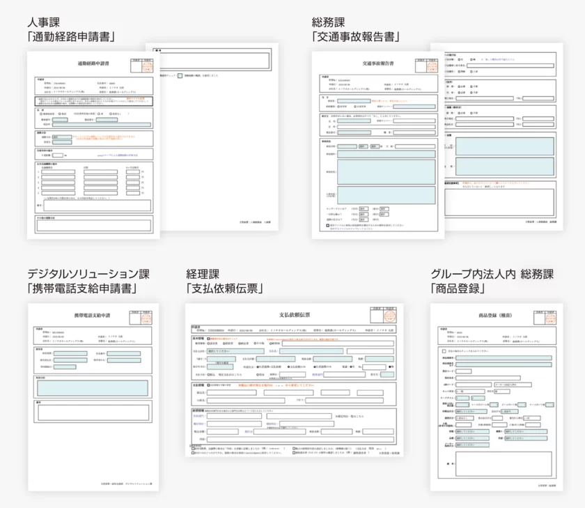 基本となる申請書デザインをルール化し、統一感のあるフォームを量産できる体制を実現