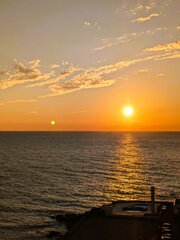 湯治場 椿温泉の夕陽