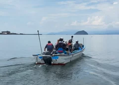 船で奥びわ湖を楽しむ(イメージ)