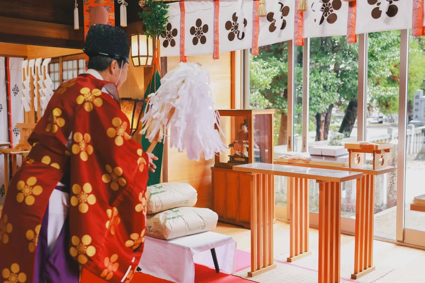 於保多神社(富山)で祈祷