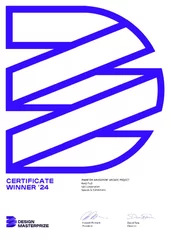 「Design Masterprize 2024」Graphic & Communication Design部門 Spaces & Exhibitionsカテゴリー受賞 表彰状